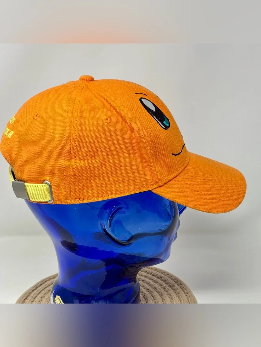 Pokemon Charmander Big Face Men's Orange Canvas Adjustable Baseball Cap Hat